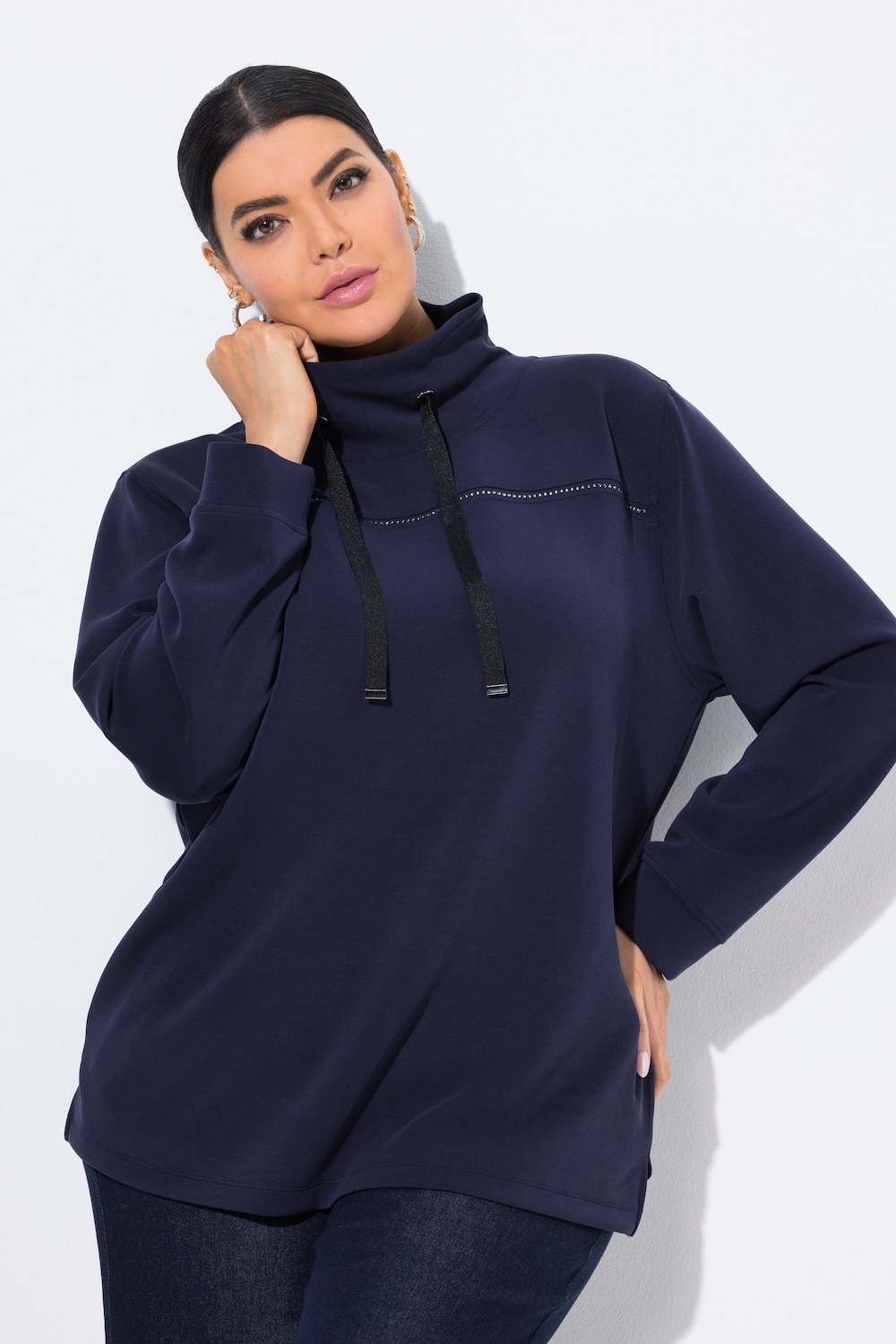 Große Größen Sweatshirt, Damen, blau, Größe: 62/64, Synthetische Fasern/Polyester, Ulla Popken Große Größen Sweatshirt, Damen, blau, Größe: 62/64, Synthetische Fasern/Polyester, Ulla Popken von MODERN VIEW
