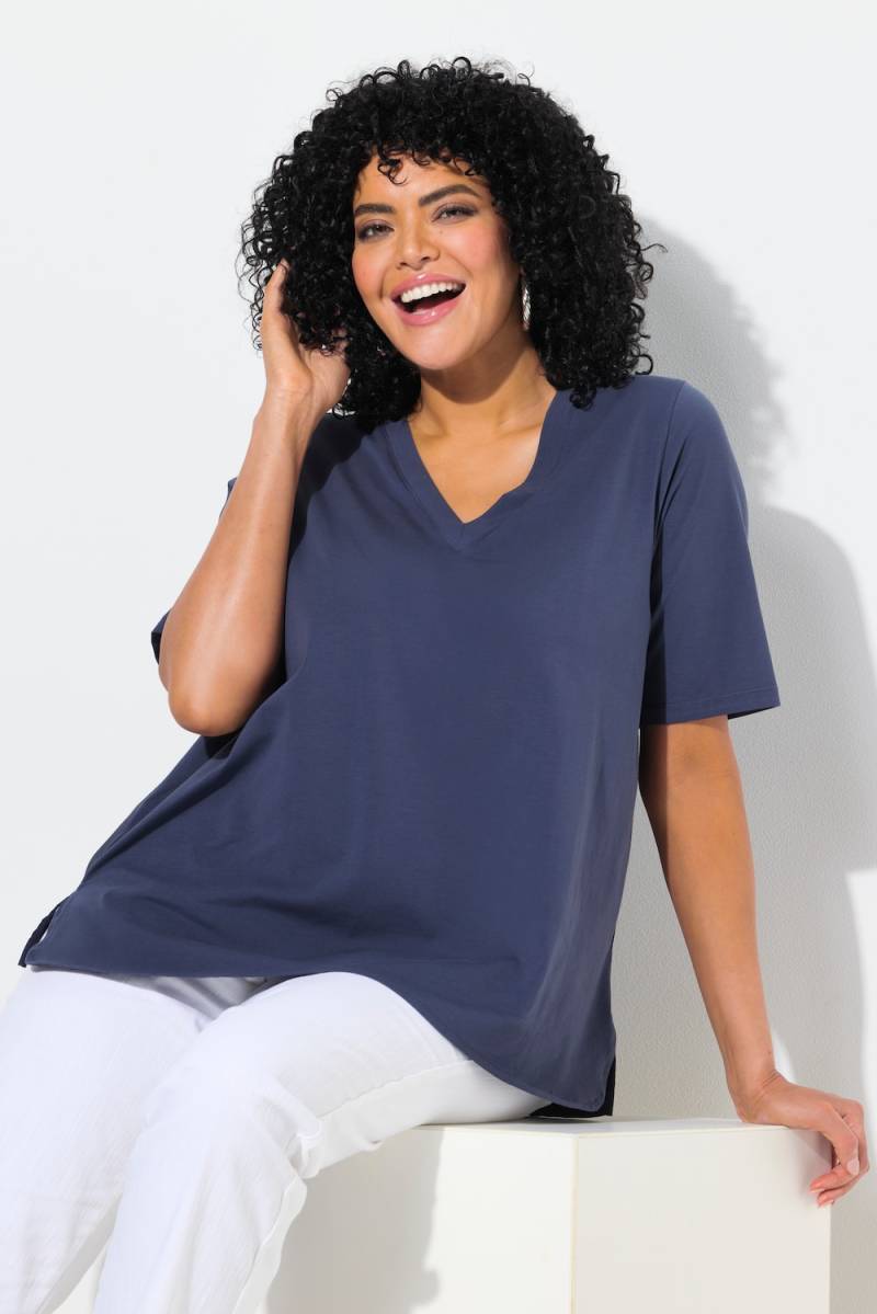 Große Größen T-Shirt, Damen, blau, Größe: 50/52, Ulla Popken von MODERN VIEW