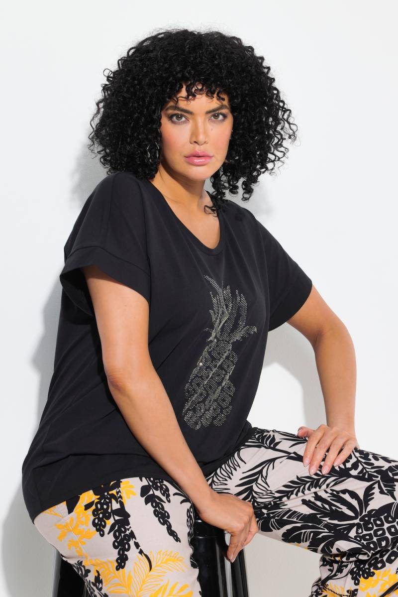 Große Größen T-Shirt, Damen, schwarz, Größe: 58/60, Baumwolle, Ulla Popken von MODERN VIEW