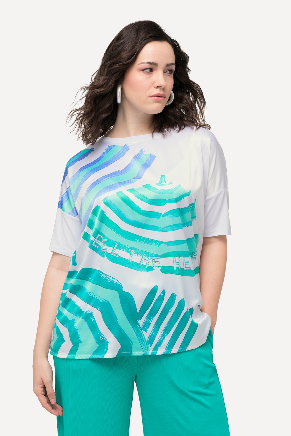 Große Größen T-Shirt, Damen, weiß, Größe: 50/52, Ulla Popken von MODERN VIEW