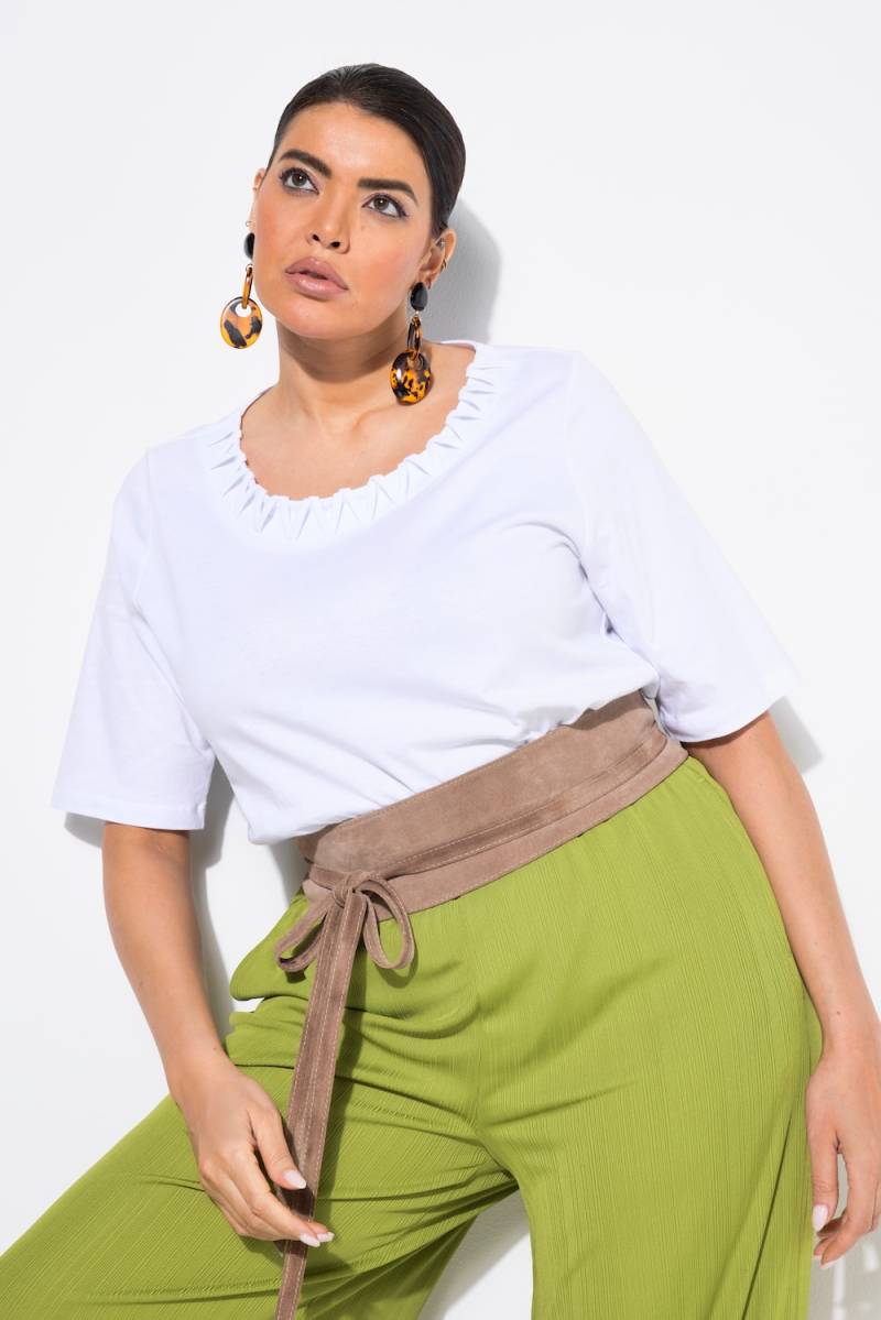 Große Größen T-Shirt, Damen, weiß, Größe: 58/60, Baumwolle, Ulla Popken von MODERN VIEW