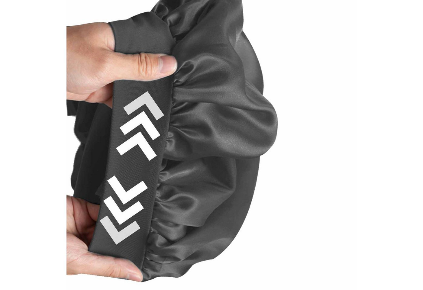 MODFU Duschhaube Satin Nachtmütze Haarhaube Haar-Schutzhaube Schlafhaube (mit extra langem elastischem Band für sicheren Halt, 1 St), für Schlaf Sport Pflege und Alltagssituationen geeignet von MODFU