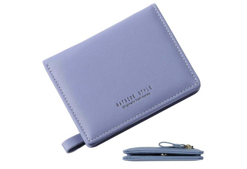 MODFU Geldbörse Damen Portemonnaie Geldbeutel mit Fotofenster (Brieftasche Geldtasche Börse, 1-tlg., mit 6 Kartenfächer, 11.2 cm x 9.2 cm x 1.5 cm), mit Münzfach Reißverschlussfach, Geschenkidee für Frauen von MODFU