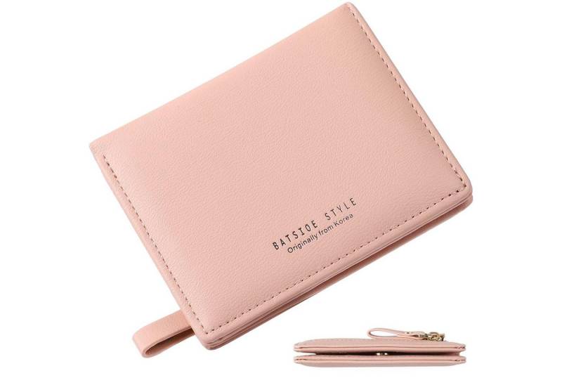 MODFU Geldbörse Damen Portemonnaie Geldbeutel mit Fotofenster (Brieftasche Geldtasche Börse, 1-tlg., mit 6 Kartenfächer, 11.2 cm x 9.2 cm x 1.5 cm), mit Münzfach Reißverschlussfach, Geschenkidee für Frauen von MODFU