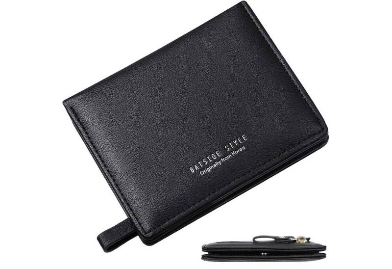 MODFU Geldbörse Damen Portemonnaie Geldbeutel mit Fotofenster (Brieftasche Geldtasche Börse, 1-tlg., mit 6 Kartenfächer, 11.2 cm x 9.2 cm x 1.5 cm), mit Münzfach Reißverschlussfach, Geschenkidee für Frauen von MODFU