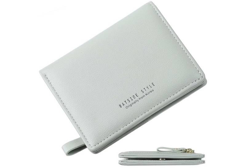 MODFU Geldbörse Damen Portemonnaie Geldbeutel mit Fotofenster (Brieftasche Geldtasche Börse, 1-tlg., mit 6 Kartenfächer, 11.2 cm x 9.2 cm x 1.5 cm), mit Münzfach Reißverschlussfach, Geschenkidee für Frauen von MODFU