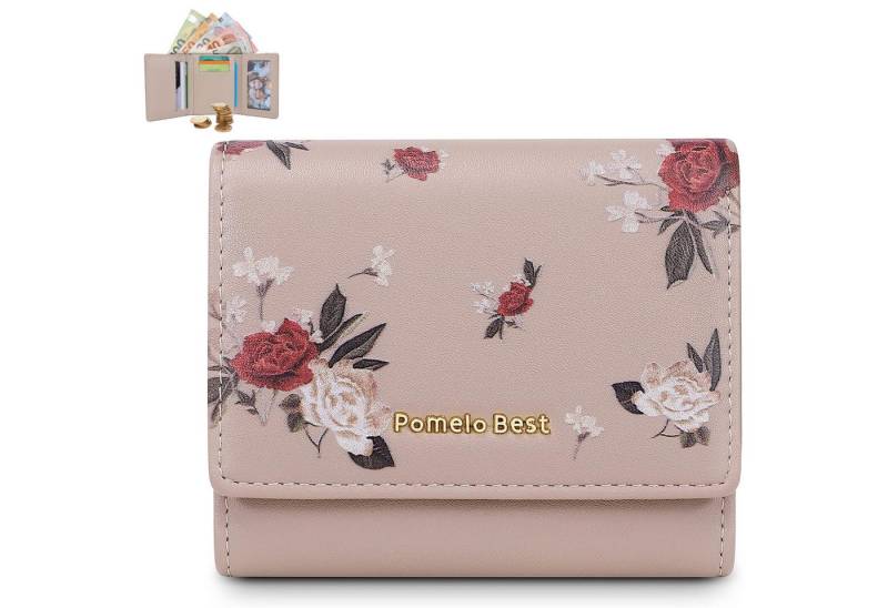 MODFU Geldbörse Handytasche Geldbeutel Münzfach Portemonnaie (Frauen Handtasche Ledergeldbörse Brieftasche mit 6 Kartenfächer, Slim Wallet, Kreditkartenetui, Kartenetui, Kartenhalter), NFC RFID-Schutz mit Münzfach 9,2 x 12 x 3,3 cm von MODFU