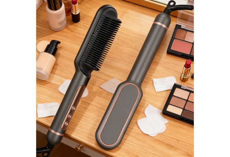 MODFU Glätteisen Ionen-Haarglätter Styling-Kamm elektrisch Glättbürste, mit Ionen-Technologie Anti-Verbrennungs-Design schnelles Aufheizen, 4000W Leistung Temperatur 120–200 °C Glätt- und Locken-Styler von MODFU