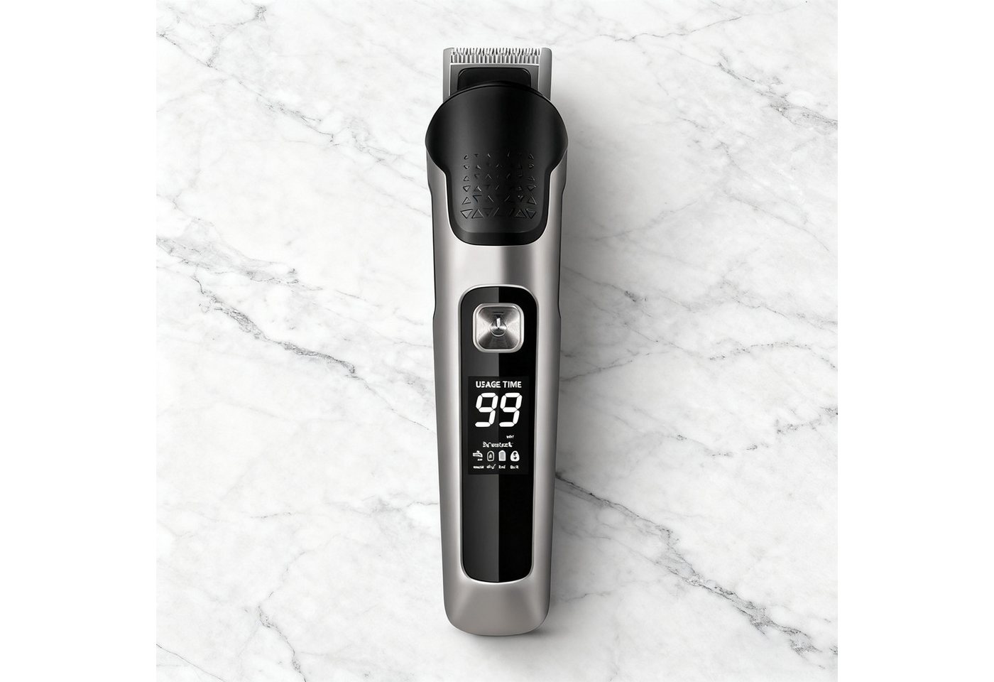 MODFU Haarschneider 6-in-1 Haartrimmer Set Haarschneidemaschine, mit intelligenter Digitalanzeige R-Klinge verstellbarem Kamm, Haarschneideset Wasserdichter für Barthaar Kopfhaar Friseure usw von MODFU