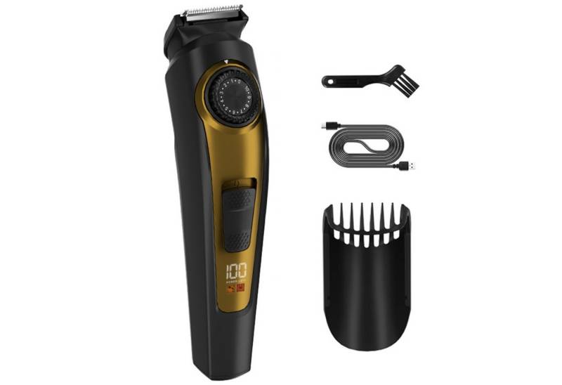 MODFU Haarschneider Herren Barttrimmer Reiserasierer mit LCD Anzeige, Bartschneider Rasierer 7000 U/min 600mAh Akku, Profi Haarschneidemaschine für Bartpflege Konturen Reiseset von MODFU