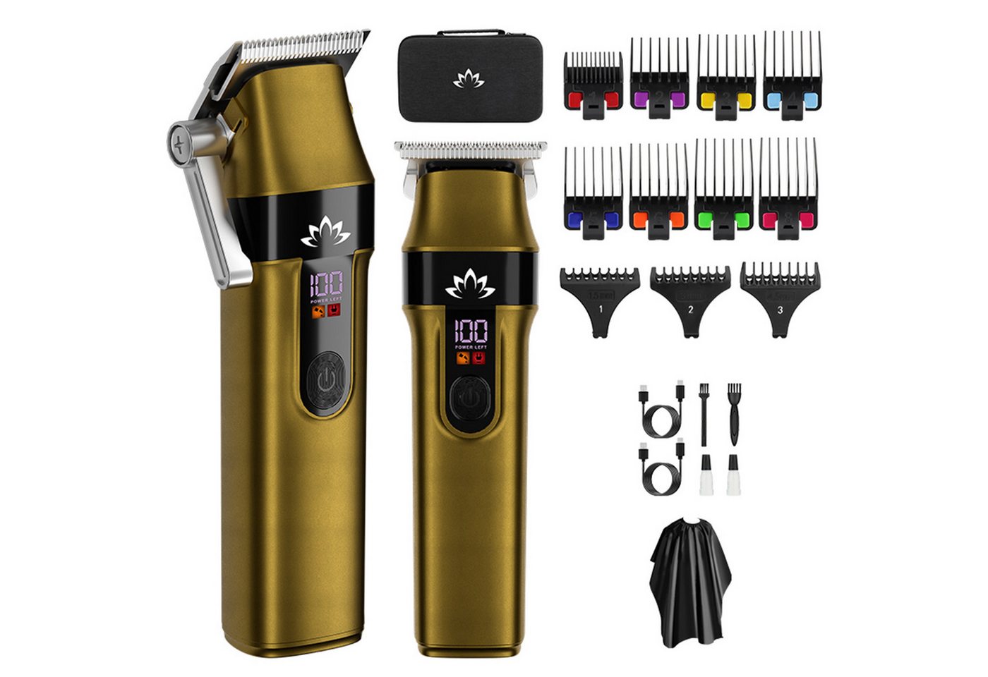MODFU Haarschneider Herren Professionelles Haarschneidemaschinen-Set mit Präzisionsklinge, Profi Bartschneider Barttrimmer mit LED Display, IPX7 Wasserdichter für Männer Haustiere Familie Friseursalon von MODFU