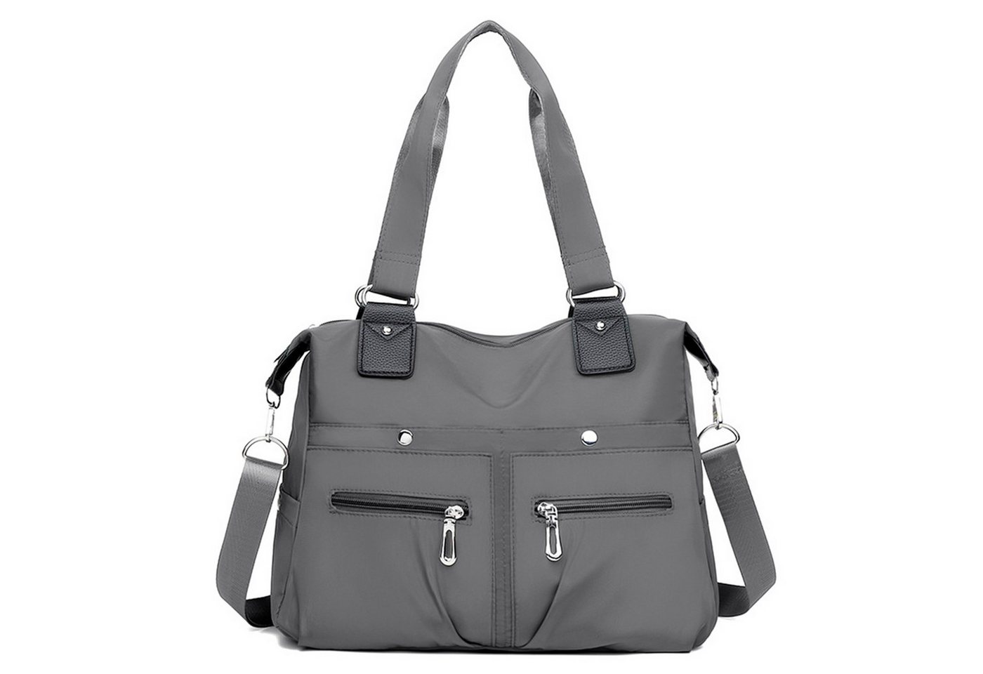 MODFU Handtasche Damen Henkeltasche Tragetasche Aktentasche Tasche Shopper Nylon Groß (Schultertasche Arbeitstasche Laptoptasche mit Top Griff / Schultergurt, Freizeittasche, Unitasche, Bürotasche, 36 x 30 x 13 cm), für Herren Frauen Jungen Freizeit Arbeit Business Schule Büro Reisen von MODFU