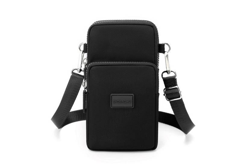 MODFU Handytasche Damen Schultertasche Kleine Handy Umhängetasche Tasche Geldbörse (mit vielen Kartenfächer 2 Reißverschluss Beutel und 1 Kopfhörerbuchse, 1-tlg., für Handy unter 6,8 Zoll, Cross-Body Brieftasche, Reisepass Tasche), Einkaufen Dating Ausgehen Radfahren Reisen Training mit Schultergurt von MODFU