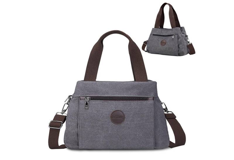 MODFU Henkeltasche Handtasche Umhängetasche Tragetasche Aktentasche (Canvas Schultertasche Arbeitstasche Messenger-Tasche mit Schultergurt, Freizeittasche, Unitasche, Bürotasche, Segeltuch Tasche, 32 x 12 x 22 cm), für Frau Frauen Jungen Freizeit Arbeit Business Schule Büro Reisen usw von MODFU