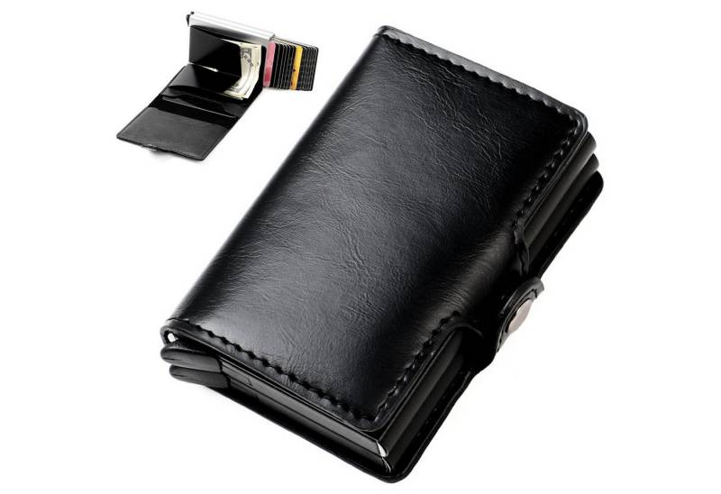 MODFU Kartenetui Portemonnaie Geldbeutel Geldbörse RFID Kreditkartenetui (Herren Frauen Handtasche Ledergeldbörse Brieftasche 14 Kartenfächer, Slim Wallet, Kreditkartenetui, Kartenetui, Kartenhalter), NFC RFID-Schutz 9.5cm x 6.5cm x 2.5cm von MODFU