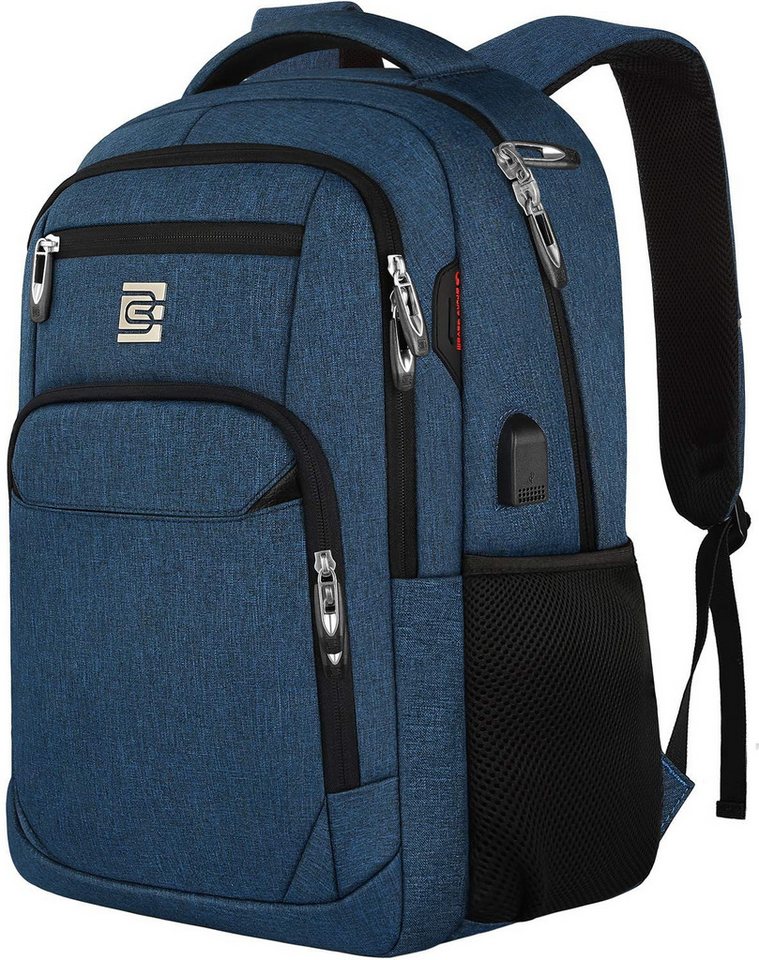 MODFU Laptoprucksack Laptop Rucksack Rucksäcke Schulrucksack Laptoptasche Wasserbeständig (Laptop Notebook Tasche Schule Uni Rucksack Freizeitrucksack, Sportrucksack, mit USB-Anschluss, Anti-Diebstahl, Backpack mit Laptopfach), Herren Damen Jungen Teenager Freizeit Arbeit Business Reisen von MODFU