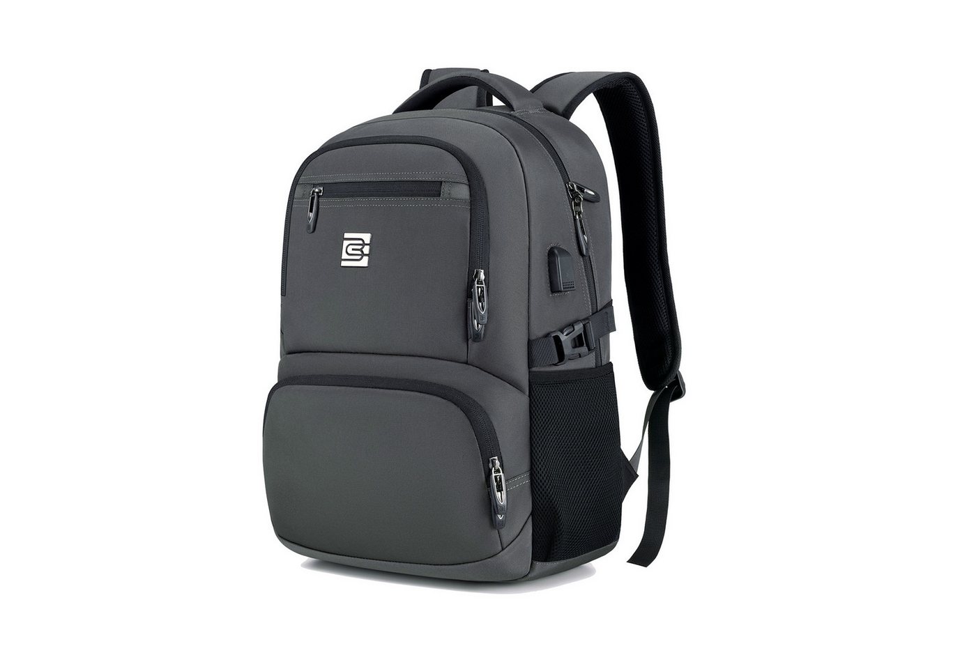 MODFU Laptoprucksack Laptop Rucksack Rucksäcke Schulrucksack Wasserbeständig Laptoptasche (Laptop Notebook Tasche Schule Uni Rucksack, mit USB-Lade-Anschluss, Anti-Diebstahl, Backpack mit Laptopfach), Herren Damen Jungen Teenager Freizeit Arbeit Business Reisen von MODFU