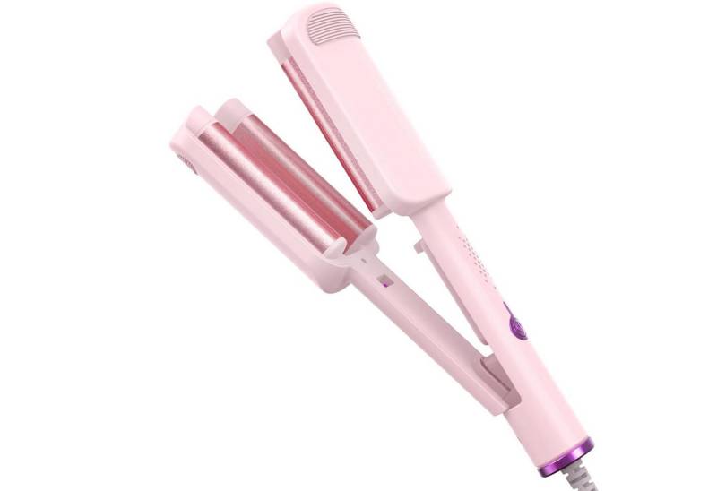 MODFU Lockenstab Haar Curler 32mm Welleneisen Frisierstab mit Temperaturregelung, Keramikbeschichtung, Beach-Wave- und French-Curl-Lockenstab 4 Temperaturstufen von MODFU