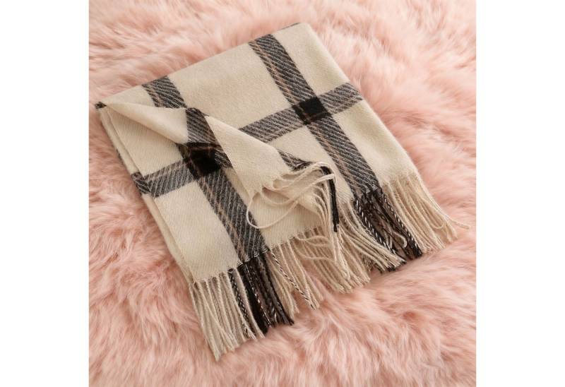 MODFU Modeschal Großer Damenschal Winterschal Umschlagtuch Schal, (kann als Schultertuch Decke oder Poncho verwendet werden, 1-St. Perfektes Geschenk für Damen, 196 x 64 cm), Großer Damenschal mit klassischem Karomuster für elegante Outfits von MODFU