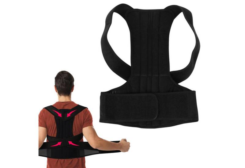 MODFU Rückenbandage Rückenorthese Haltungstrainer Geradehalter (Rückenstütze Wirbelsäulenstütze, 1-tlg., Verstellbar Atmungsaktiv 360°-Rundum-Unterstützung), Geeignet für Berufstätige und Studierende in drei Größen erhältlich von MODFU