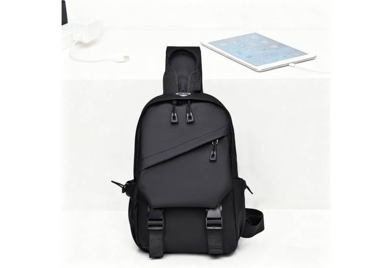 MODFU Umhängetasche Brusttasche Hüfttasche Schultertasche Crossbody-Bag Rucksack (mit USB-Ladeanschluss mehreren Fächern verstellbarem Schultergurt, 1-tlg., 30 x 8 x 18 cm für vielseitigen Einsatz), vielseitiger Trageoption für Arbeit Schule Reisen und Alltag von MODFU