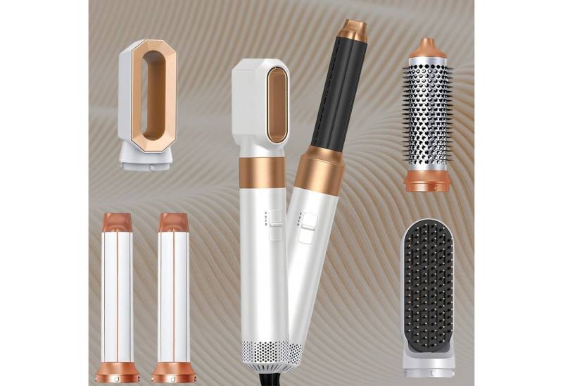 MODFU Warmluftbürste 5-in-1 Heißluftfön Stylingbürste Elektrischer Warmluft-Lockenstab, Multifunktion 3 Temperaturstufen Ionentechnologie ideal als Geschenk von MODFU