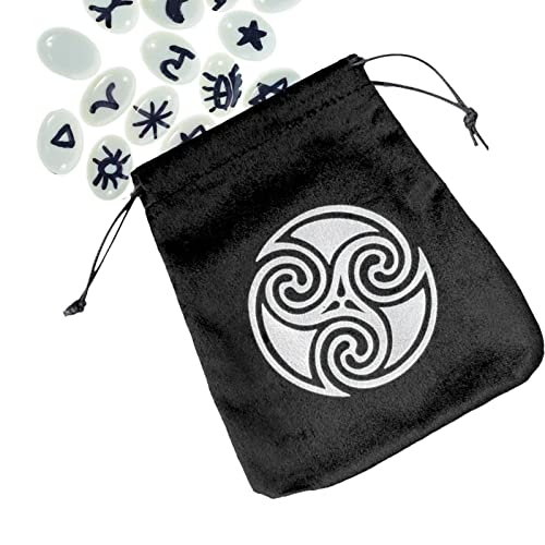 Tarot-Tasche | Tarot-Karten-Aufbewahrungstasche aus strapazierfähigem Samt und Satin, Kordelzugbeutel, Haushaltsgebrauch, Würfel, Schmuck, Kordelzug-Paket für Tarot-Enthusiasten, Geschenk-Partybeutel von MODGAL