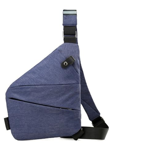 Anti-Diebstahl Reise Schultertasche, Unisex Nylon Brusttasche, Leichte Und Einfache Große Kapazität Anti-Diebstahl Schultertasche, Perfekte Reisebegleiter (Linke Schulter,Blue) von MODINK