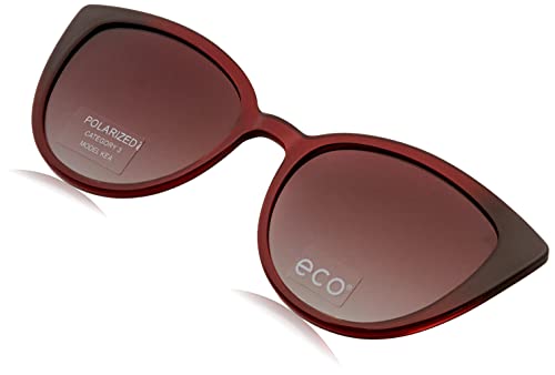 MODO & ECO Damen Kea Clip On Sonnenbrille, Weinrot, 48 von MODO & ECO