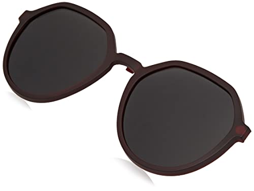 MODO & ECO Sage Clip on Brille, Dark Burgundy, 50 Unisex, rot (Dark Burgundy) von MODO & ECO