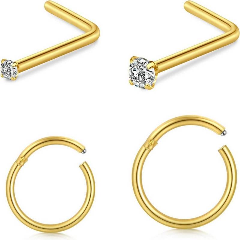 MODRSA Nasenpiercing Nasenpiercing Clicker Chirurgenstahl Segmentring 18G 16G 8MM 10MM 12MM von MODRSA