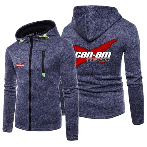 MODRYER Herren Kapuzenpullover Für Can-am Mit Reißverschluss Langärmelig Hoodies Für Teenager Und Erwachsene Pullover Jacke Lässig Sportpullover Oberteile,Blue-x_l von MODRYER