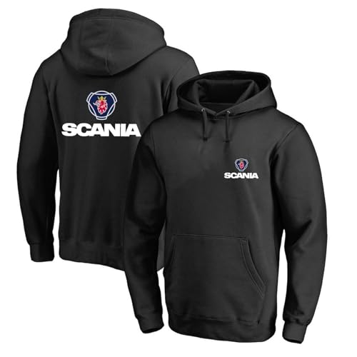 Herren Pullover Für Scania Frühlingshoodies Fleece-Kapuzensweatshirts Jugendjungen Modepullover Laufen Sportliche Kapuzenpullover Tops Logo Trainingsanzug Streetwear,Black-Adult/L von MODRYER