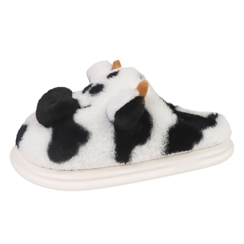Cow Slippers Kuh Hausschuhe Unisex Flauschig Damen Herren Plüsch Tiere Pantoffeln Niedliche Cartoon Indoor Mädchen Frauen Bequem Hauspantoffeln Winter Kuschelige Warme Schuhe Cow Slippers Kuh Hausschuhe Unisex Flauschig Damen Herren Plüsch Tiere Pantoffeln Niedliche Cartoon Indoor Mädchen Frauen Bequem Hauspantoffeln Winter Kuschelige Warme Schuhe von MODSGUE