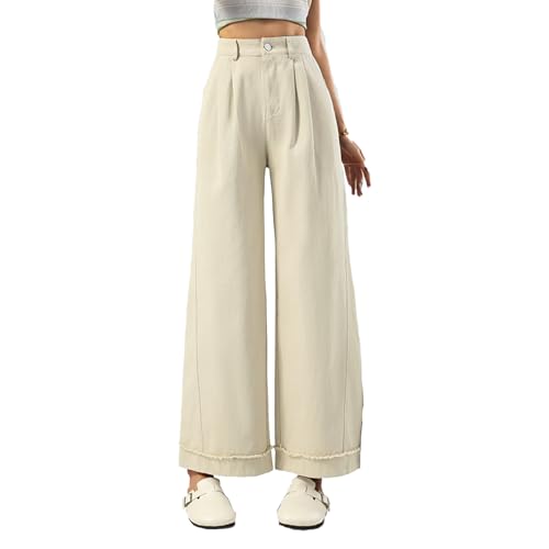 Damen Baumwolle Leinenhose Weite Leg Hose Bequem Einfarbig Loose Fit Freizeithose Leicht High Waist mit Gummizug Bequem Strandhose Beiläufig Weich Haremshose Damen Baumwolle Leinenhose Weite Leg Hose Bequem Einfarbig Loose Fit Freizeithose Leicht High Waist mit Gummizug Bequem Strandhose Beiläufig Weich Haremshose von MODSGUE