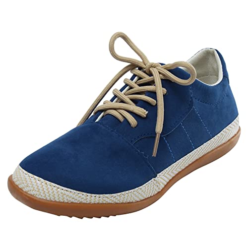 Freizeitschuhe Damen Sneakers Leicht Flache Schuhe Atmungsaktive Stoffschuhe Schnürhalbschuhe Laufschuhe Outdoor Einfarbig Basic Walkingschuhe Halbschuhe von MODSGUE