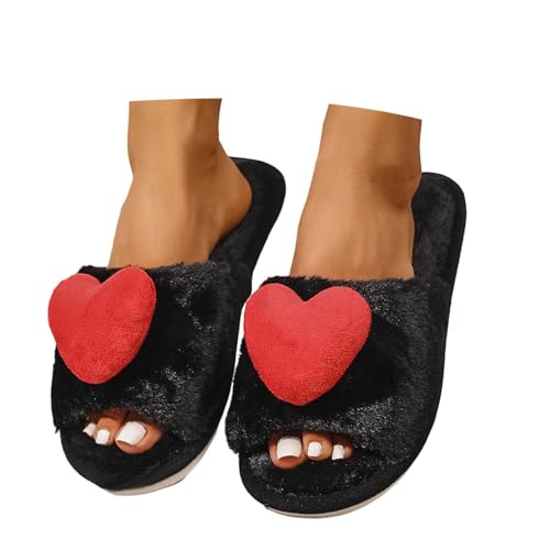 Hausschuhe Damen Flauschige Warme Winter Plüsch Herren Kuschelige Lustig Teenager Mädchen Fell Kuschel Warm Lustige Hausschlappen Slipper Basic Hausschuh Pantoffeln Damenhausschuhe von MODSGUE