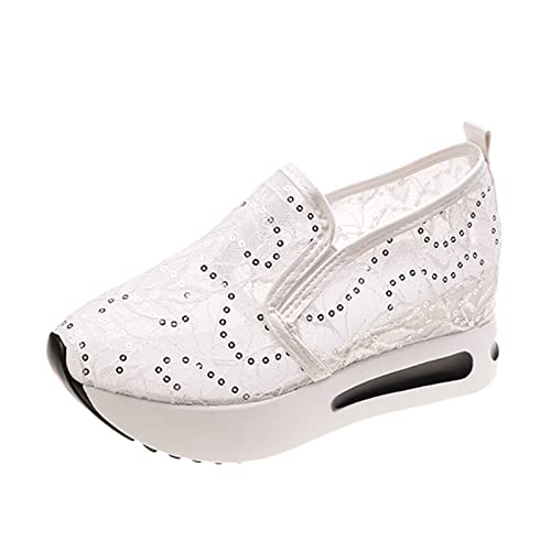 Komfortschuhe für Frauen Sommer Wandersschuh Sports Bequeme Freizeitschuhe Damen-Sneaker Mesh Schlupfschuhe Air Atmungsaktiv Elegante Sommerschuhe von MODSGUE