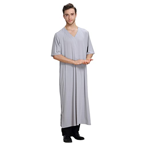 MODSGUE Abaya Muslim Herren Festlicher Roben Muslimische Kaftan Muslime Reisebademantel Mode Herrenkleidung Lässig Herrenhemd Islamic Islamische Morgenmantel von MODSGUE