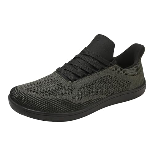 MODSGUE Arbeitsschuhe Herren Atmungsaktiv Barfußschuhe Running Sneaker Turnschuhe Leichte Fitnessstudio Übergröße Sportschuhe Trekkingschuhe Dünn Slip-On Outdoor Joggingschuhe von MODSGUE