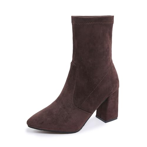 MODSGUE Damen Chunky Blockabsatz Niedrige Absatz Heel Geschlossene Spitze Zehenkappe Einfarbig Basic Stiefeletten Slip-on Reißverschluss Heels Klassisch Cute Schuhe Schwarz MODSGUE Damen Chunky Blockabsatz Niedrige Absatz Heel Geschlossene Spitze Zehenkappe Einfarbig Basic Stiefeletten Slip-on Reißverschluss Heels Klassisch Cute Schuhe Schwarz von MODSGUE