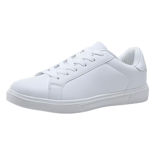 MODSGUE Damen Flache Low Sneaker PU Leder Unisex Lace-Up Turnschuhe Laufschuhe Sportschuhe Freizeitschuhe Leicht Tennisschuhe Walkingschuhe Einfarbig Basic Wanderschuhe Schwarz MODSGUE Damen Flache Low Sneaker PU Leder Unisex Lace-Up Turnschuhe Laufschuhe Sportschuhe Freizeitschuhe Leicht Tennisschuhe Walkingschuhe Einfarbig Basic Wanderschuhe Schwarz von MODSGUE