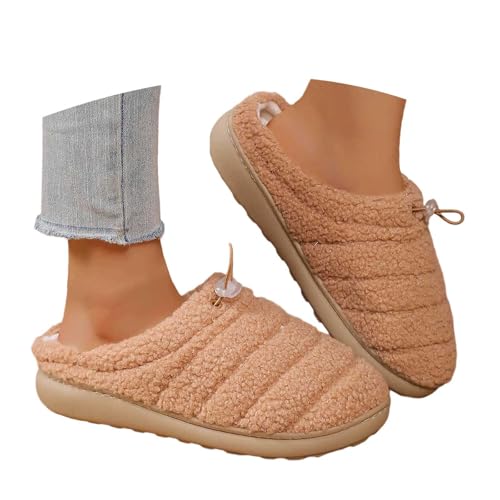 MODSGUE Damen Hausschuhe Warme Weiche Wärmeschuhe Cartoon Gästepantoffeln Antirutsch Slipper Leicht Schlappen Cute Winter Heimschuhe Fluffy Schweißabweisend Plüsch-Flauschige von MODSGUE