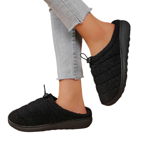MODSGUE Damen Hausschuhe Warme Weiche Wärmeschuhe Cartoon Gästepantoffeln Antirutsch Slipper Leicht Schlappen Cute Winter Heimschuhe Fluffy Schweißabweisend Plüsch-Flauschige von MODSGUE