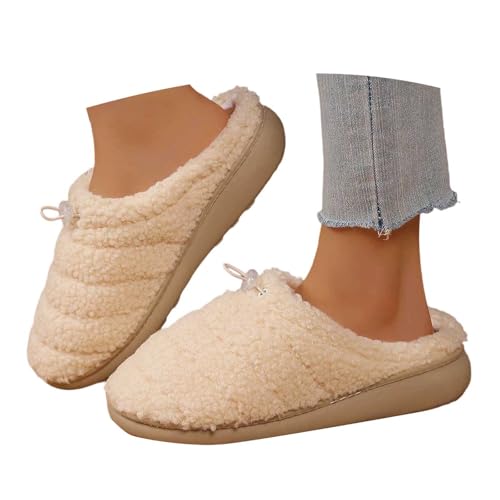 MODSGUE Damen Hausschuhe Warme Weiche Wärmeschuhe Cartoon Gästepantoffeln Antirutsch Slipper Leicht Schlappen Cute Winter Heimschuhe Fluffy Schweißabweisend Plüsch-Flauschige von MODSGUE