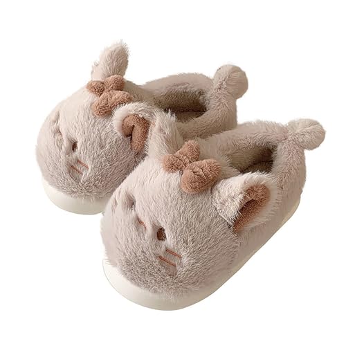 MODSGUE Damen Hausschuhe Winter Baumwolle Pantoffeln Flauschige Plüsch Wärme Weiche Cute Tiere Hausschuhe Kuschelige Home Rutschfeste Einfarbig Flache Leicht Slippers MODSGUE Damen Hausschuhe Winter Baumwolle Pantoffeln Flauschige Plüsch Wärme Weiche Cute Tiere Hausschuhe Kuschelige Home Rutschfeste Einfarbig Flache Leicht Slippers von MODSGUE