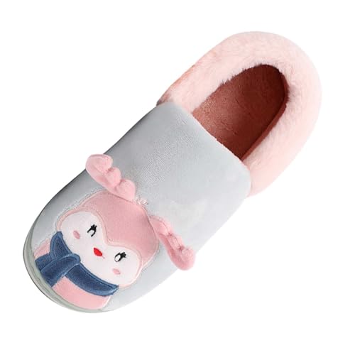 MODSGUE Damen Herren Plüsch Baumwolle Hausschuhe Winter Warme Gefüttert Weiche Pantoffeln mit Cartoon Katze Rutschfeste Slippers Hause Indoor von MODSGUE