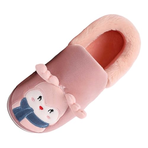 MODSGUE Damen Herren Plüsch Baumwolle Hausschuhe Winter Warme Gefüttert Weiche Pantoffeln mit Cartoon Katze Rutschfeste Slippers Hause Indoor von MODSGUE