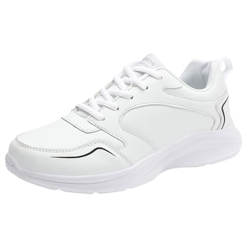 MODSGUE Damen Low Cut Sneaker Einfarbig Brautschuhe Bequem Leichtgewichts Atmungsaktiv Walkingschuhe Runde Zehe Flache Sport Damenschuhe Winter und Herbst Turnschuhe Freizeitschuhe von MODSGUE