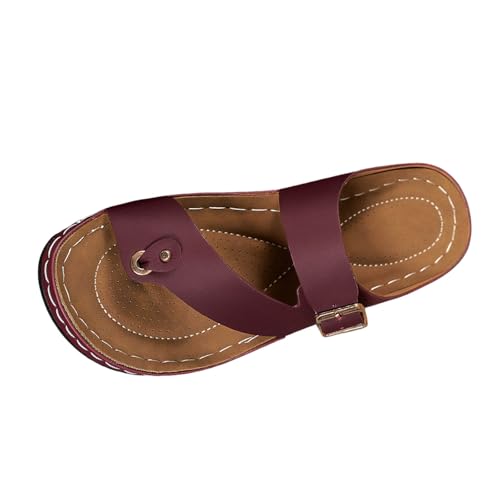 MODSGUE Damen Orthopädische Sandalen Retro Sommer Hausschuhe Aushöhlen Flacher Ferse Flip Flop Zehentrenner Beach Sandalen Mode Plattform Open Toe Schuhe Strandsandalen MODSGUE Damen Orthopädische Sandalen Retro Sommer Hausschuhe Aushöhlen Flacher Ferse Flip Flop Zehentrenner Beach Sandalen Mode Plattform Open Toe Schuhe Strandsandalen von MODSGUE